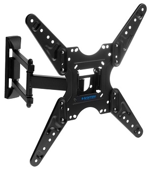Кронштейн Kromax OPTIMA-414, для ТВ 20"-55", настенный, 5 ст.свободы, наклонно-поворотный, до 30 кг