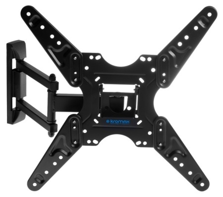 Кронштейн Kromax OPTIMA-414, для ТВ 20"-55", настенный, 5 ст.свободы, наклонно-поворотный, до 30 кг