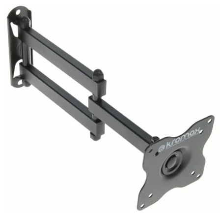 Кронштейн Kromax DIX-15, для ТВ 15"-28", настенный, 5 ст.свободы, наклонно-поворотный, до 30 кг., черный