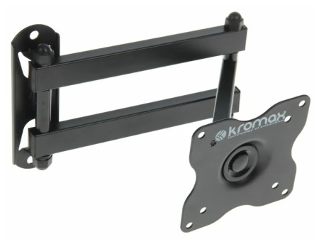 Кронштейн Kromax DIX-15, для ТВ 15"-28", настенный, 5 ст.свободы, наклонно-поворотный, до 30 кг., черный
