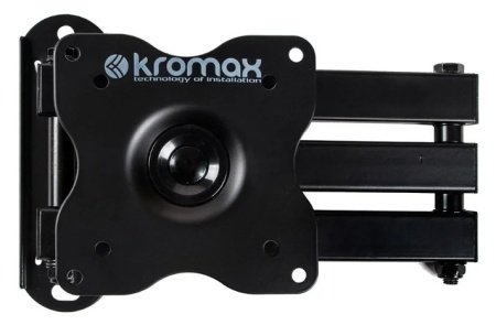 Кронштейн Kromax DIX-15, для ТВ 15"-28", настенный, 5 ст.свободы, наклонно-поворотный, до 30 кг., черный