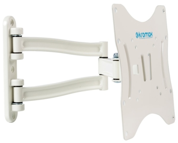 Кронштейн Kromax TECHNO-3, для ТВ 15"-40", настенный, 5 ст.свободы, наклонно-поворотный, до 20 кг White