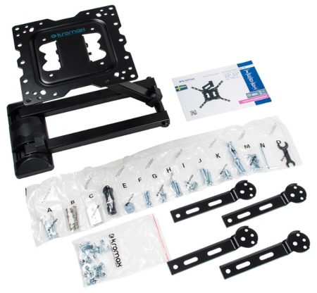 Кронштейн Kromax DIX-18 для ТВ 22"-43", настенный, 5 ст. свободы, до 40 кг, черный