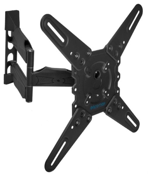 Кронштейн Kromax ATLANTIS-40, для ТВ 22"-65", настенный, 5 ст.свободы, наклонно-поворотный, до 40 кг, серый