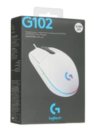 Мышь проводная Logitech G102 Lightsync RGB White