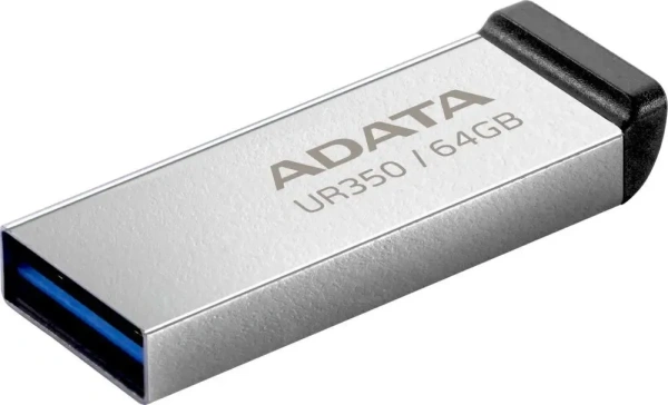 Флешка A-Data 64GB UR350 USB3.2 серебристый/черный Флешка A-Data 64GB UR350 USB3.2 серебристый/черный
