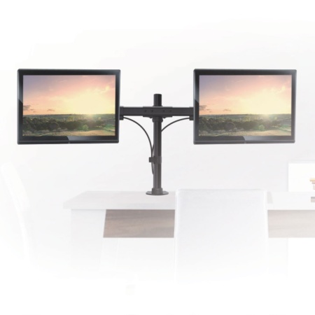 Кронштейн Arm Media LCD-T42, для 2-х 15"-32", настольный, 5 ст.свободы, наклонно-поворотный, до 2x10 кг (1 ветка 10 кг)