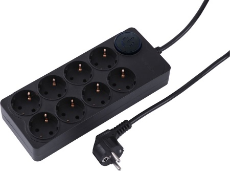 Сетевой фильтр Ippon BK-8-EU-5-10-B 5м (черный)
