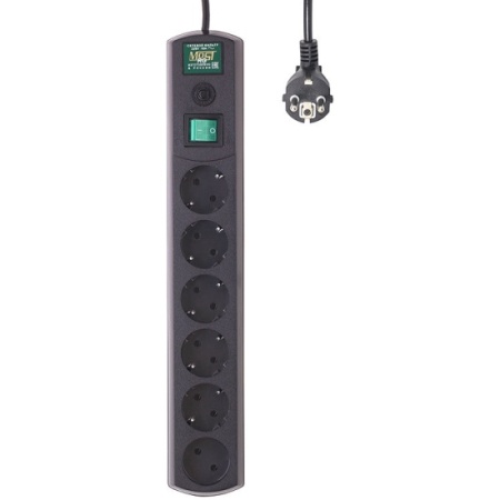 Сетевой фильтр Most RG 5м (6 розеток) черный