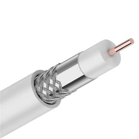 Кабель коаксиальный Сable tech 48, 75 Ом, RG-6, 1.02(жила)/32*0.12(оплетка) CCS/AL