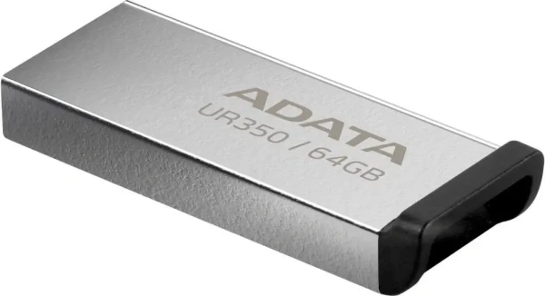 Флешка A-Data 64GB UR350 USB3.2 серебристый/черный Флешка A-Data 64GB UR350 USB3.2 серебристый/черный